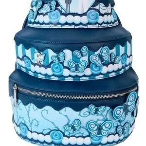 Blue and white Tim Burton The Nightmare Before Christmas backpack Amazon.com | Loungefly x NBC Christmas Town Mini Backpack  main image 2
